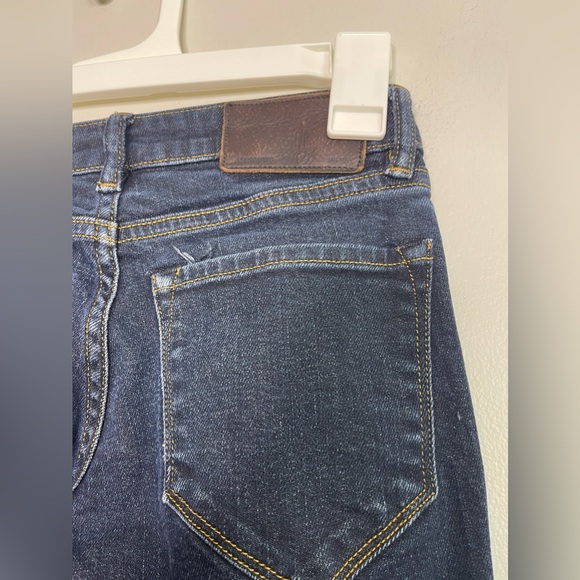 All Saints Y2K Ashby Blue Medium Wash Low Rise Skinny Size 24 motorcycle punk - Picture 8 of 12